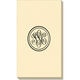 Double Circle Monogram Linen Like Guest Towels Image 1 of 5